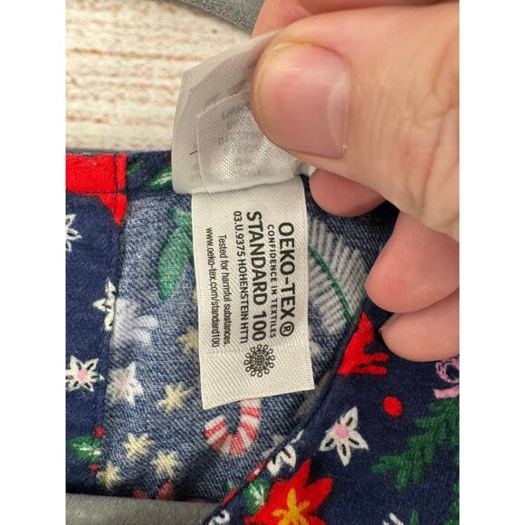 Hanna Andersson Christmas Print Dress Youth Girls 12 Blue Red Green - Picture 8 of 10